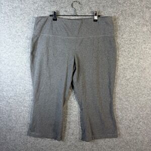DriWorks Women's Gray Capri Yoga Pants‎ Workout Activewear Plus Size